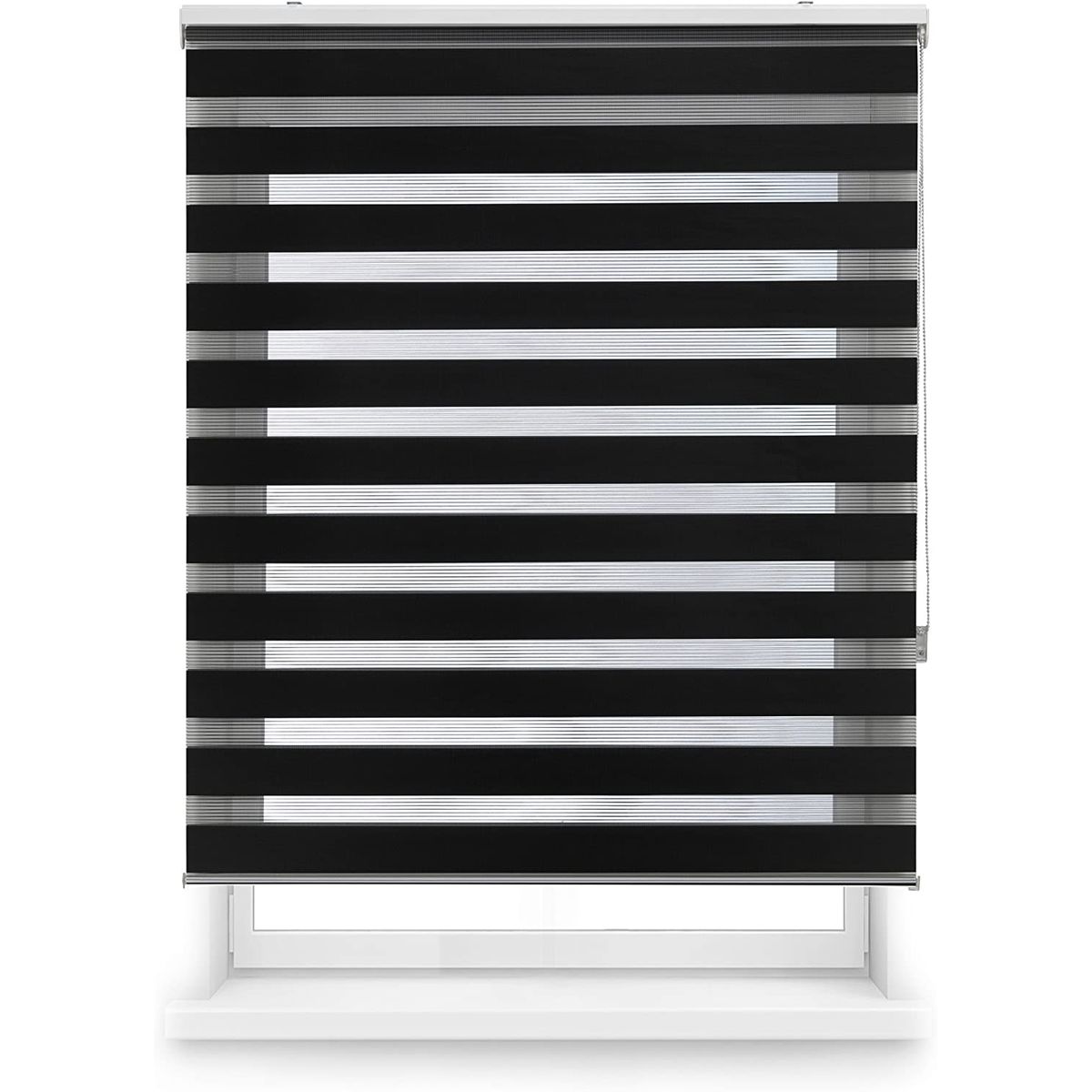 GENERICO - CORTINA ROLLER NEGRA DUO DIA NOCHE 120X200