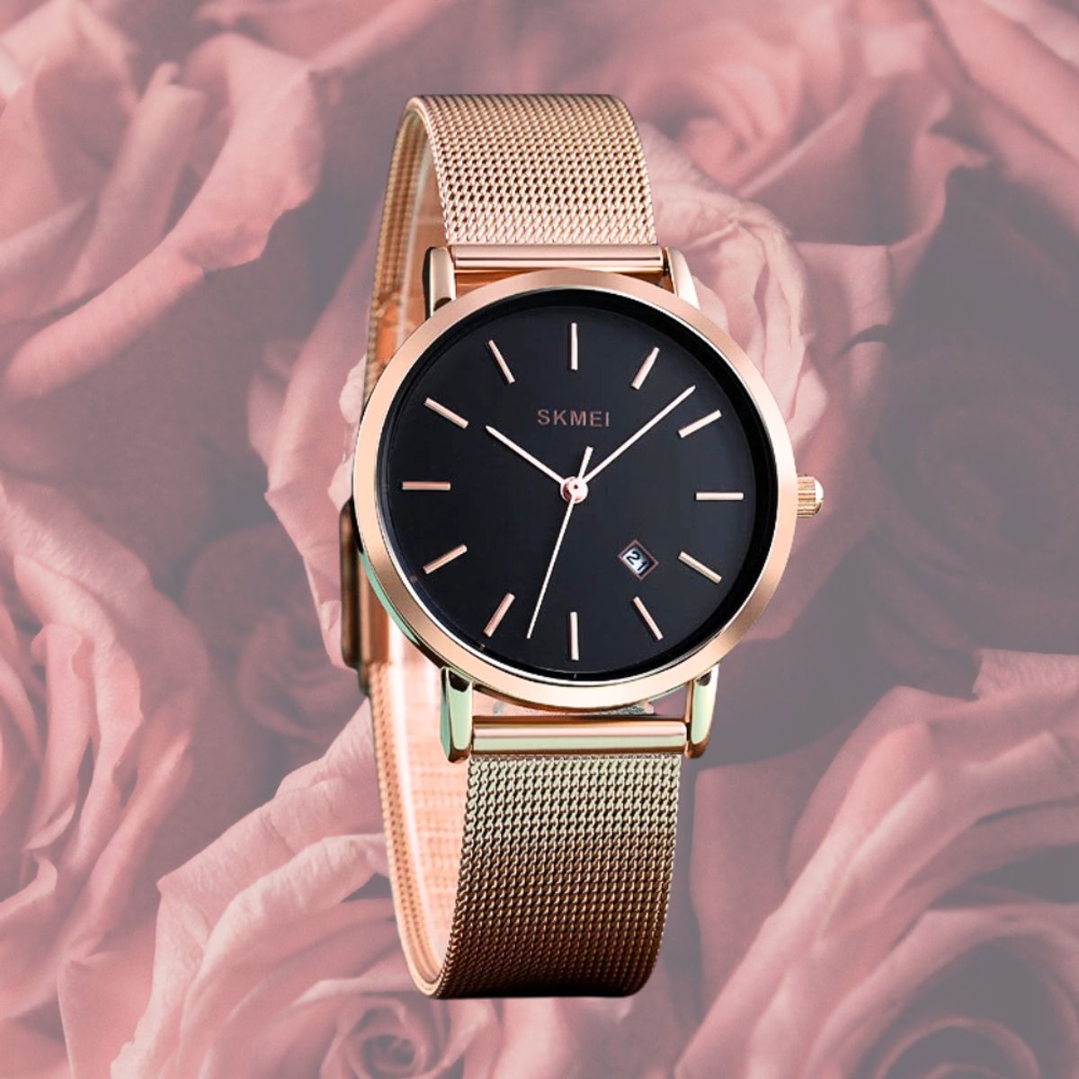 SKMEI - Reloj Para Mujer  Dama Acero Inoxidable