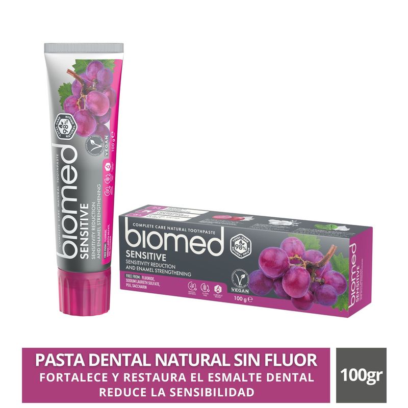 SPLAT - Pasta Dental Natural Biomed Sensitive 100gr,  sin Fluor
