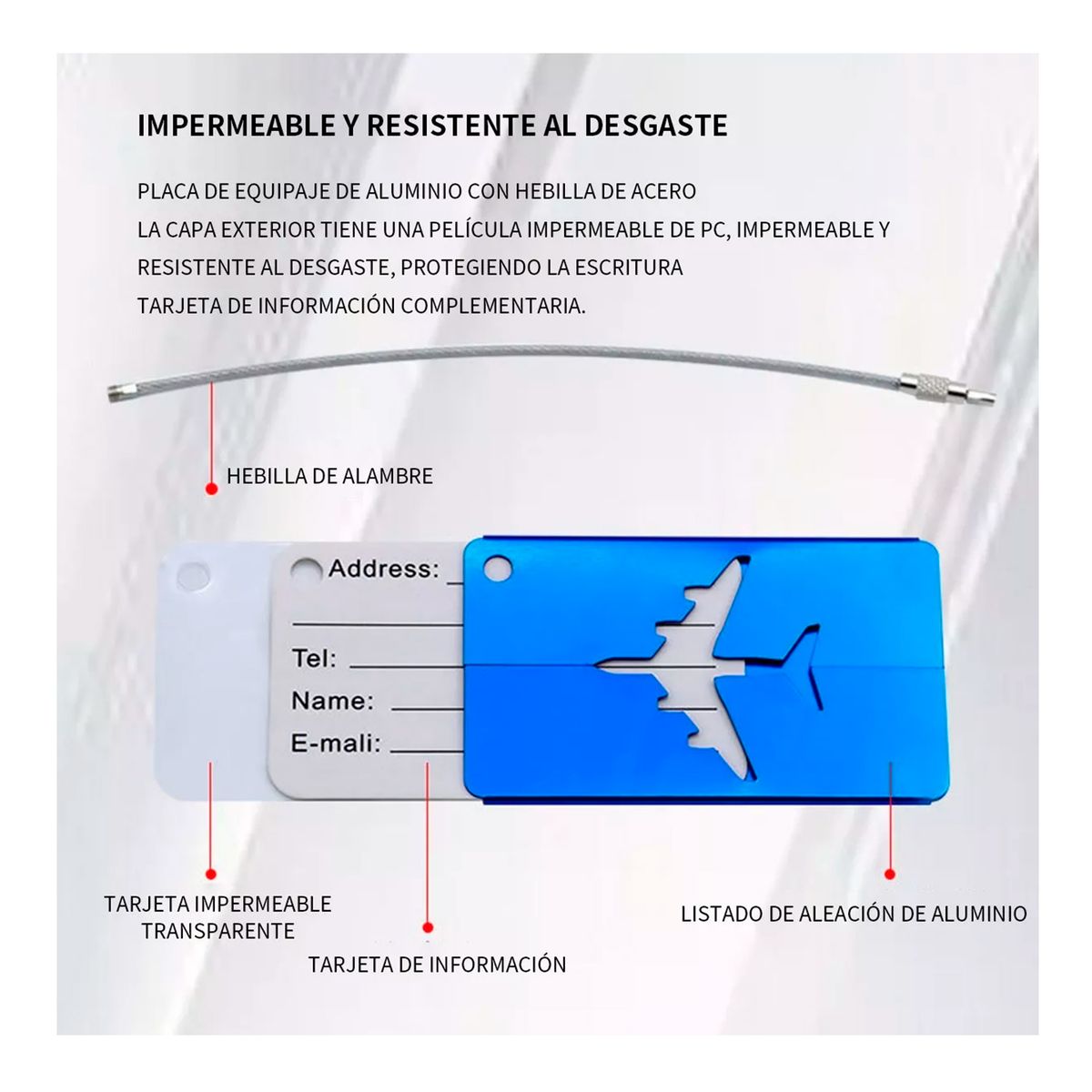 GENERICO - Set 8 Bolsas Organizadoras De Maletas Impermeable Azul