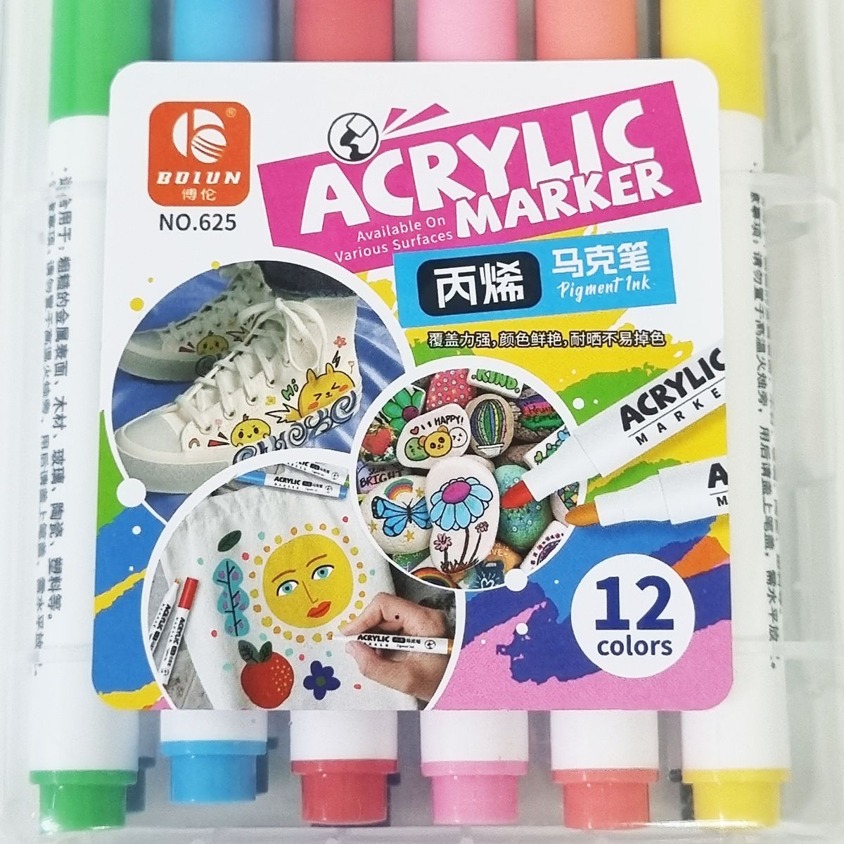 GENERICO - Plumones Marcadores Acrilicos para Tela