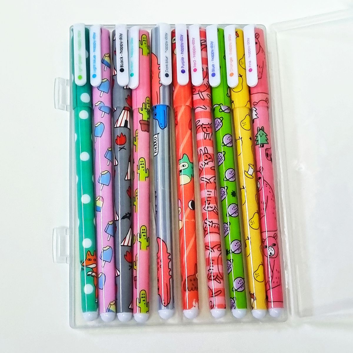 GENERICO - Set de 10 Lápices Tinta Gel Colores  Unicornios Kawaii