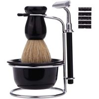 Barbería - Set De Barba Hisopo Navaja Navajin Para Afeitar