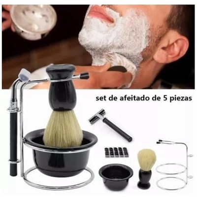 Imagen 2 del producto Barbería - Set De Barba Hisopo Navaja Navajin Para Afeitar