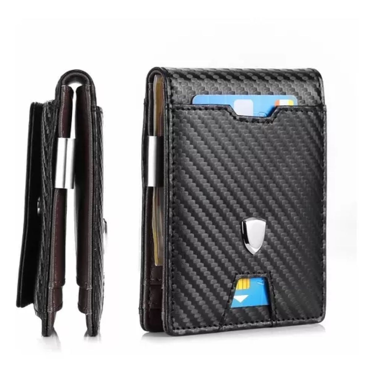 GENERICO - Billetera Cuero Legitimo Tarjetero Hombre Mujer Protección