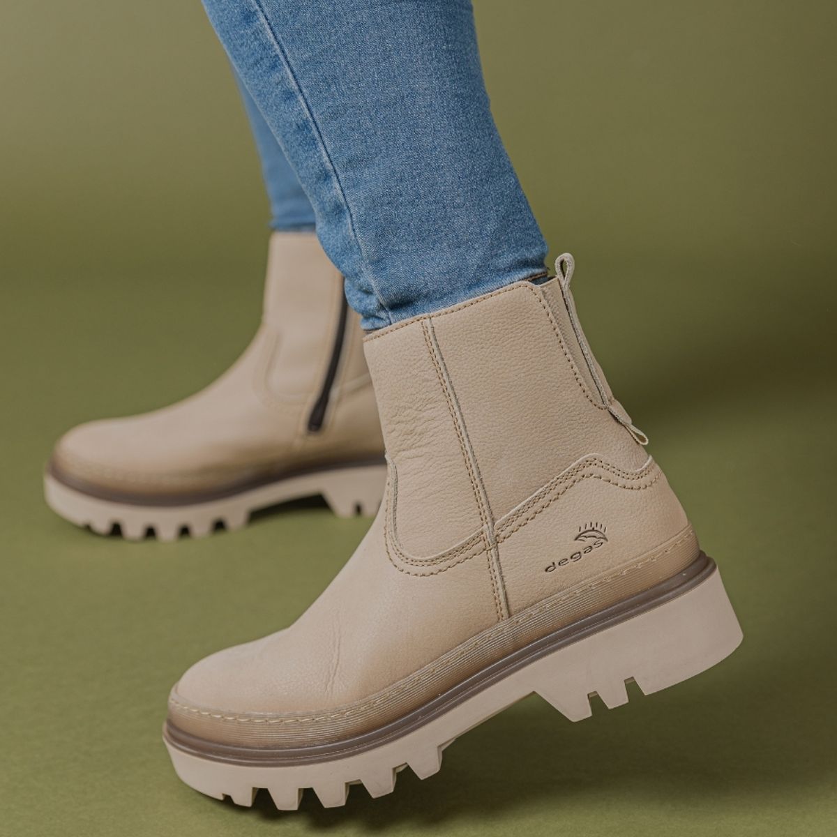 DEGAS - Botín Cuero Melissa Beige DEGAS