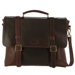 ROCKFORD - Maletín Cuero Hombre Tc Flap Fede Café