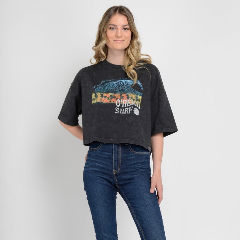 O'NEILL - POLERA MANGA CORTA DRILL NEGRO