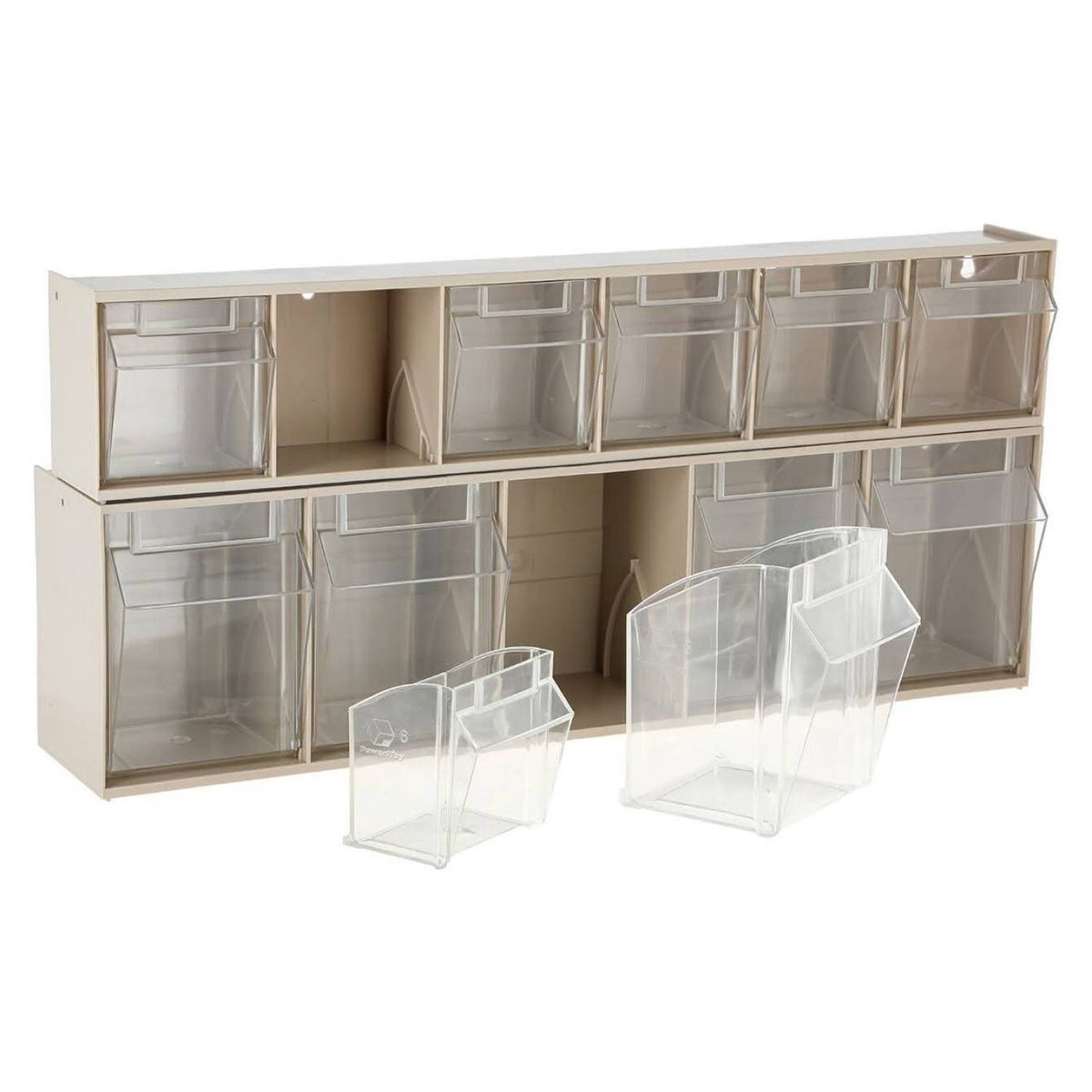 AUTORODEC - Set 2 organizadores cajas transparentes 60x14x22cm