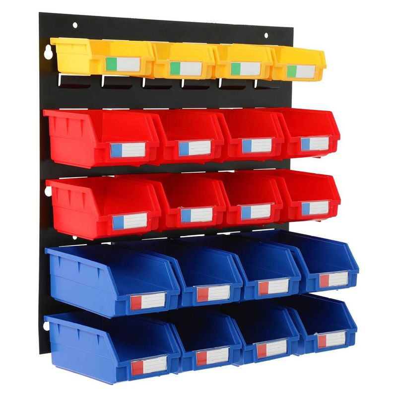 AUTORODEC - Organizador de pared con 20 cajas plástica 46x48cm