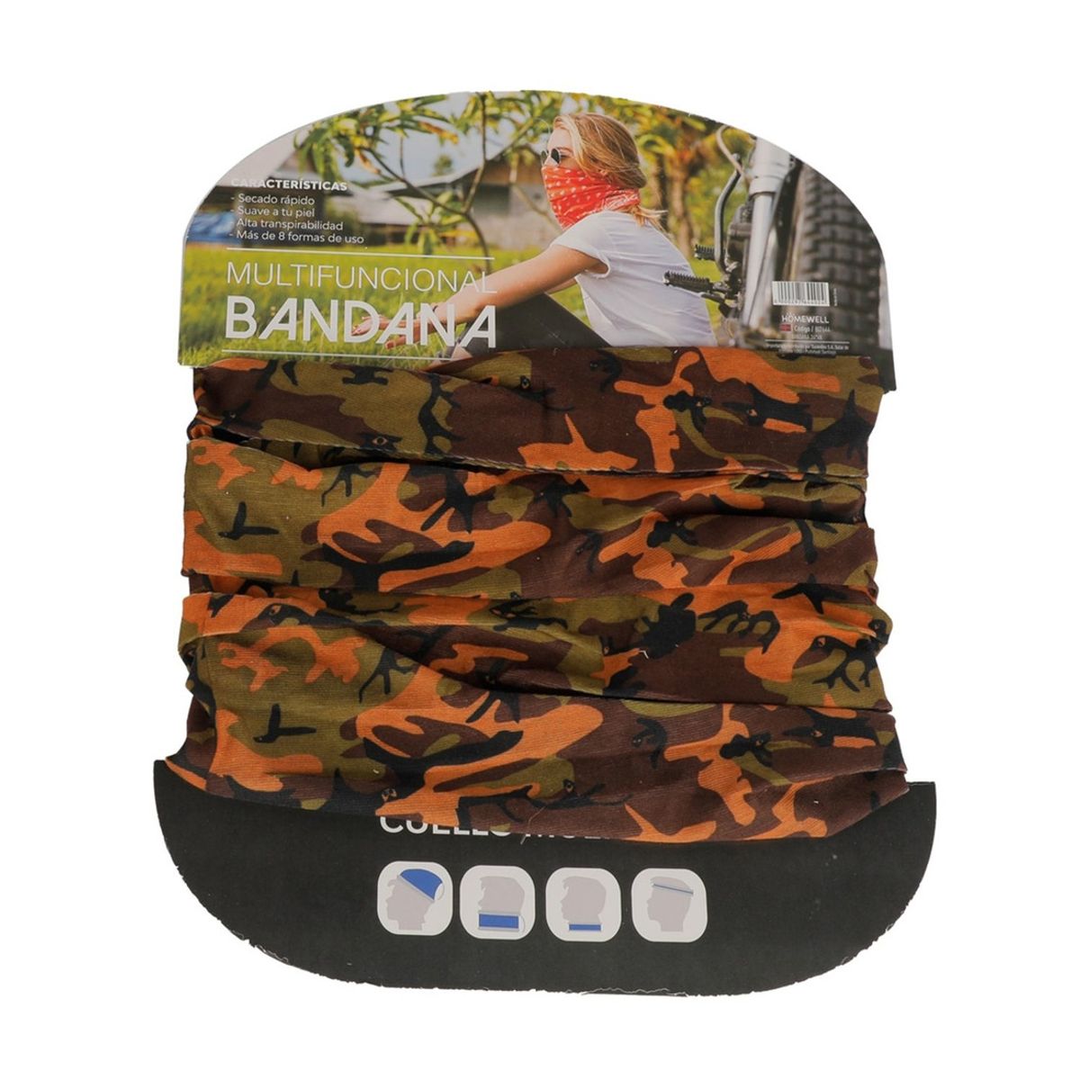 HOMEWELL - Bandana diseño camuflaje 24x48cm