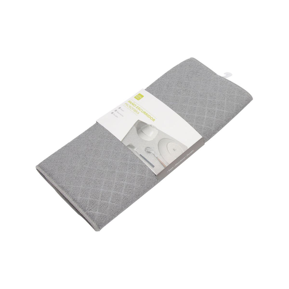 HOMEWELL - Paño escurridor de microfibra gris