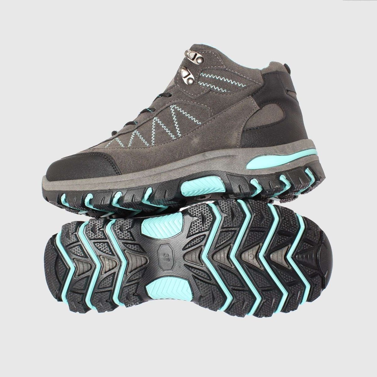 VIA FRANCA - Zapatilla Outdoor Para Mujer Color Gris/Celeste