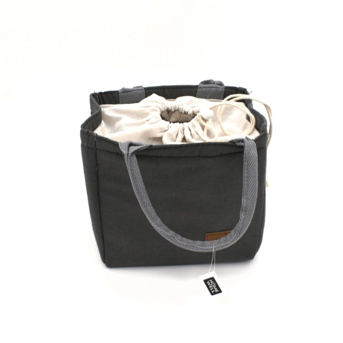 HOMEWELL - Lonchera - cooler tela gris 21x20x13cm