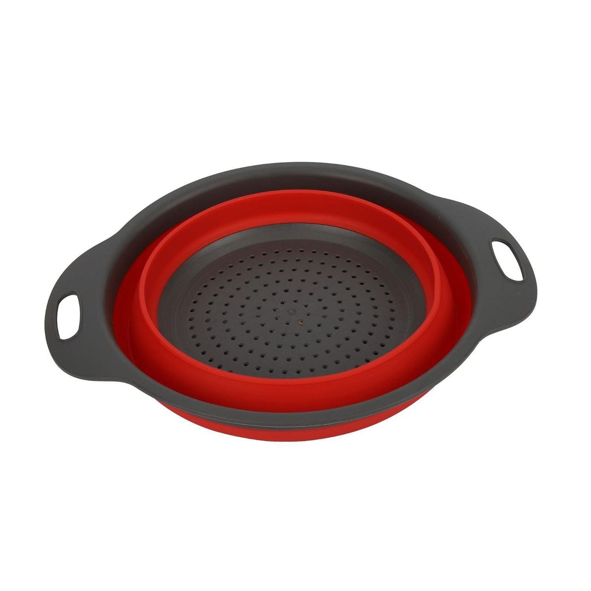 HOMEWELL - Colador Plegable Negro y Rojo HOMEWELL