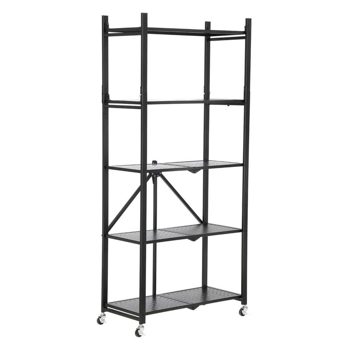 AUTORODEC - Estante plegable de 34x72x157cm 5 niveles c/ruedas