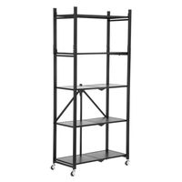 Estante plegable de 34x72x157cm 5 niveles c/ruedas
