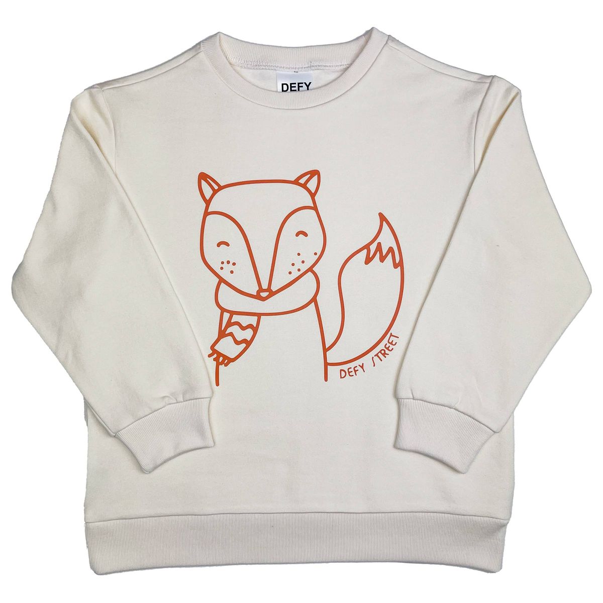 DEFY STREET - Poleron niños cuello redondo color beige con estampado