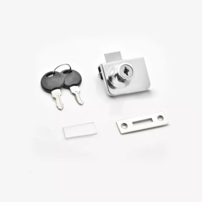 GENERICO - Cerradura Puerta Vidrio Mueble Doble 5 A 8 Mm