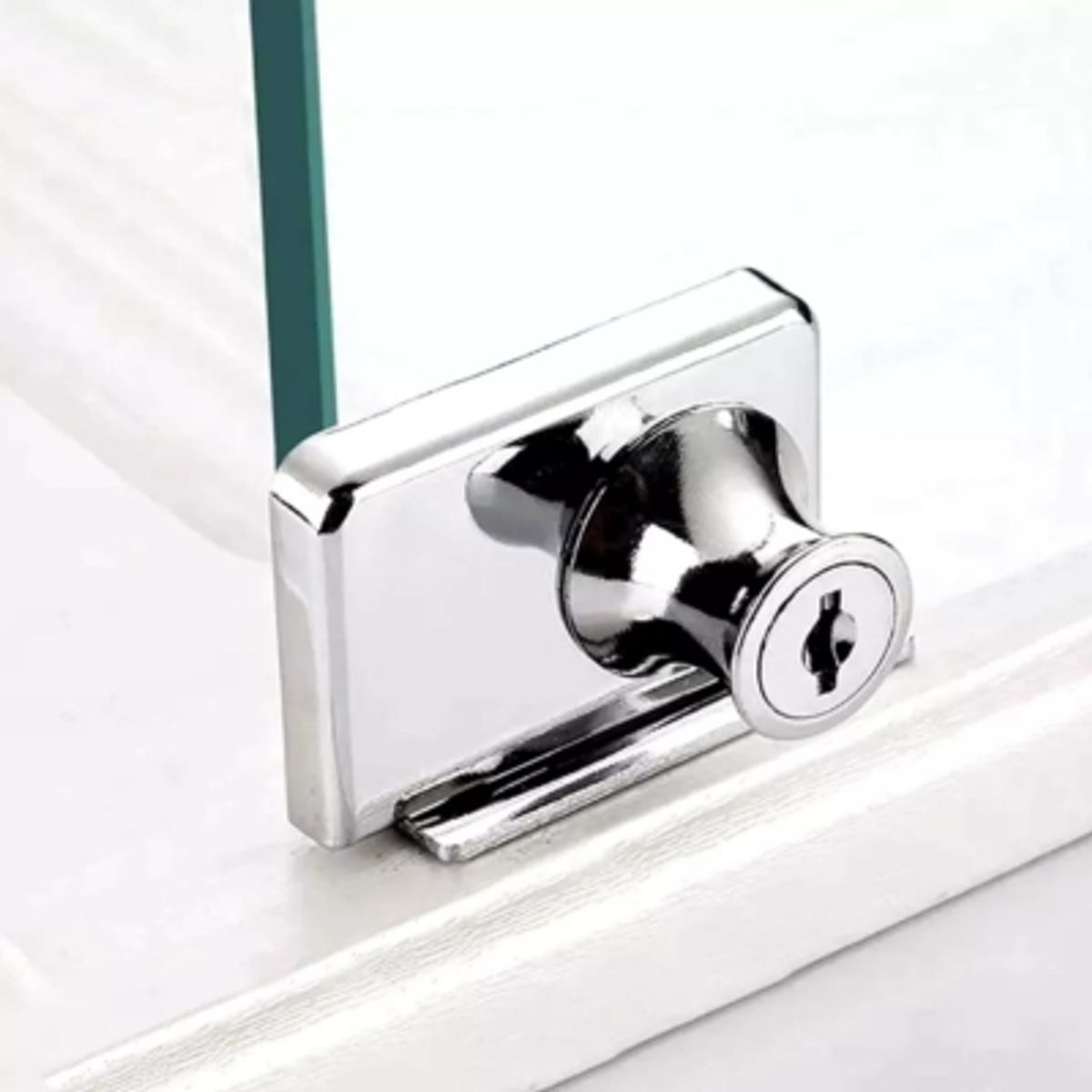 GENERICO - Cerradura Puerta Vidrio Mueble Doble 5 A 8 Mm