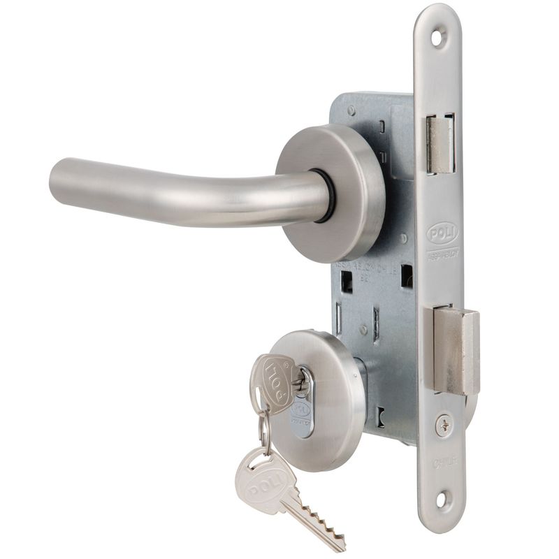 POLI - Cerradura Embutida Kenzo B40 Baño Perilla/Ranura