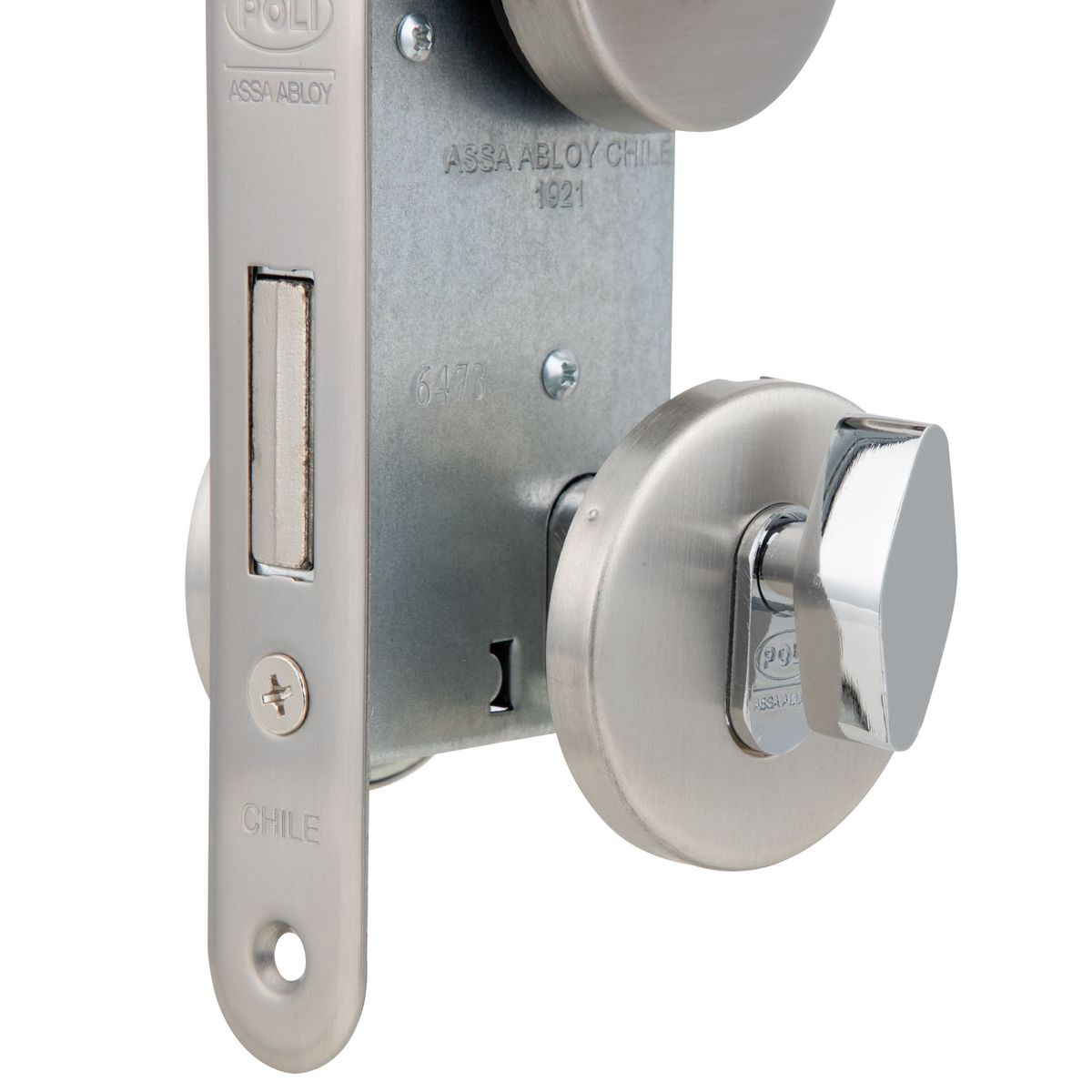 POLI - Cerradura Embutida Kenzo B40 Baño Perilla/Ranura