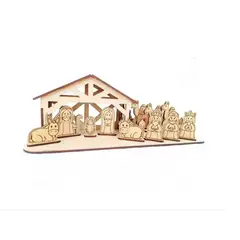 GENERICO - Nacimiento Pesebre En Madera Adorno Navidad Decoracion