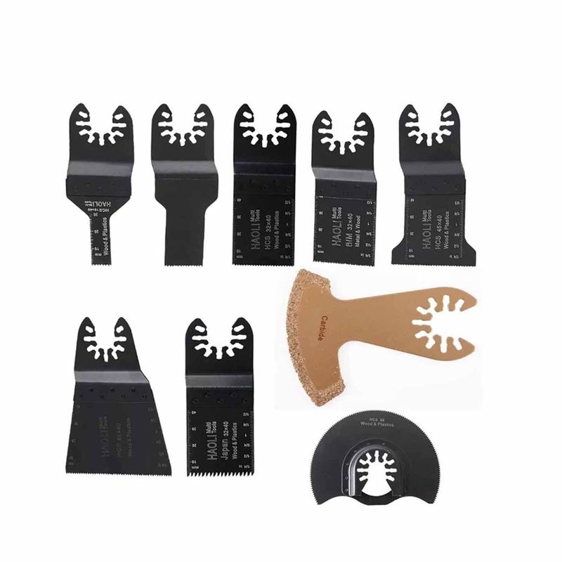 GENERICO - Kit De Hojas De Sierra Oscilante Universal 9 Piezas