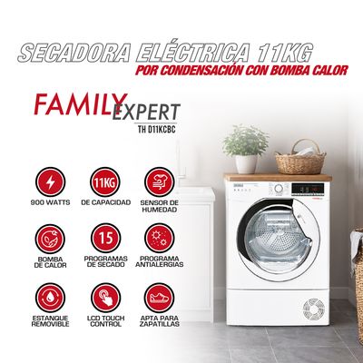 Imagen 2 del producto Secadora Eléctrica 11 Kg por Condensación con Bomba Calor