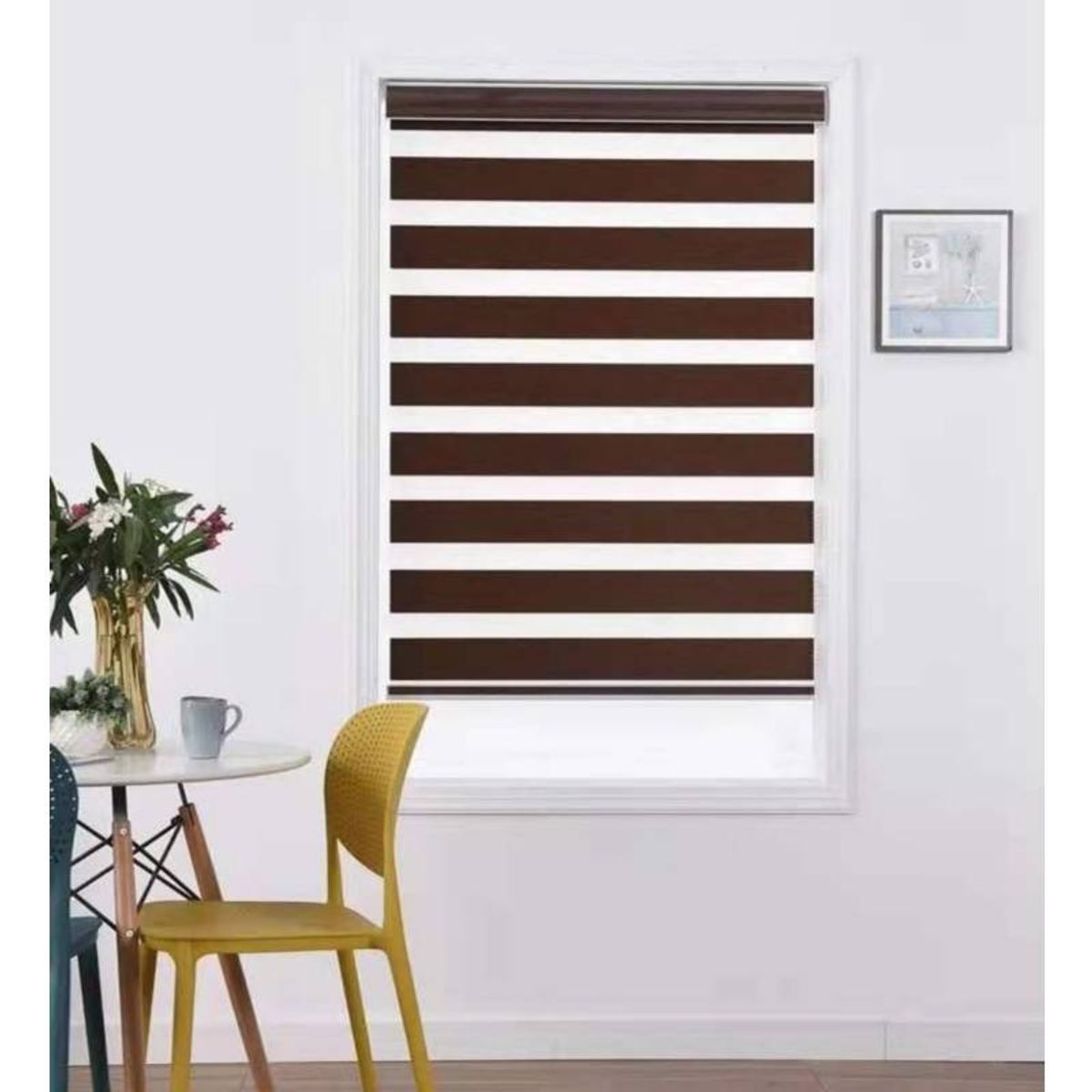 GENERICO - CORTINA ROLLER DUO/ DIA Y NOCHE  COLOR CAFE 80X200 CM…