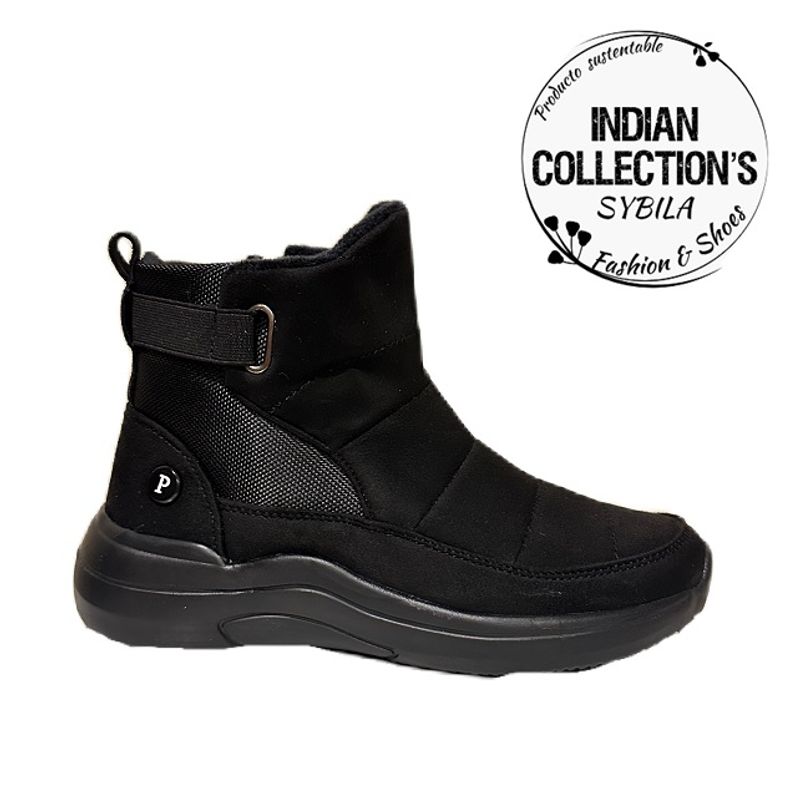 INDIAN COLLECTIO - Bota  Botin Mujer Negra Sybila