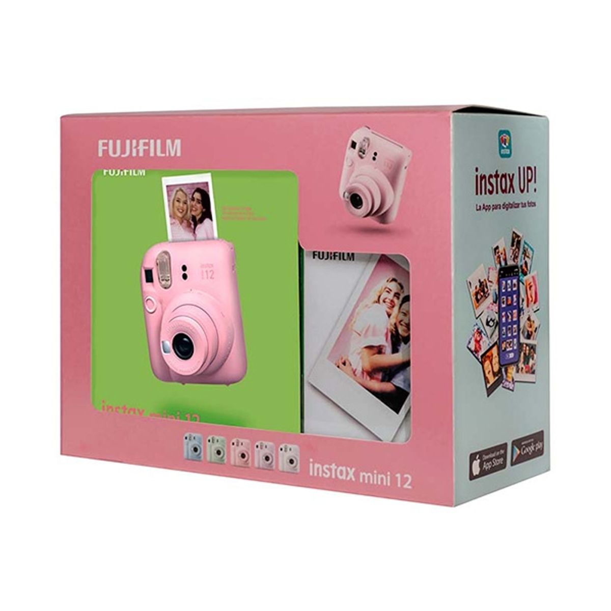 FUJIFILM - Kit Cámara Instantánea Instax Mini 12 – Blossom Pink  + 10 Películas