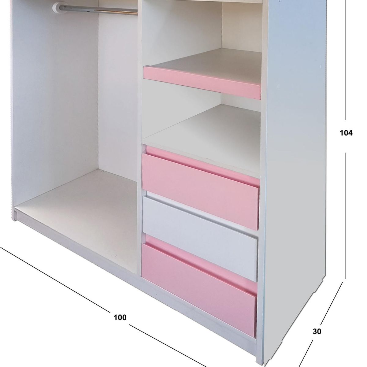 DECORACION CREATIVA - Mini Closet Minimal Rosa Blanco Montessori…