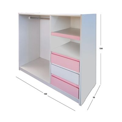 Imagen 2 del producto Mini Closet Minimal Rosa Blanco Montessori…