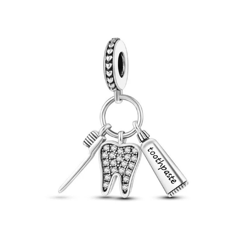 SILVER HEART - Charm Triple Dentista en Plata Fina 925 SILVER HEART