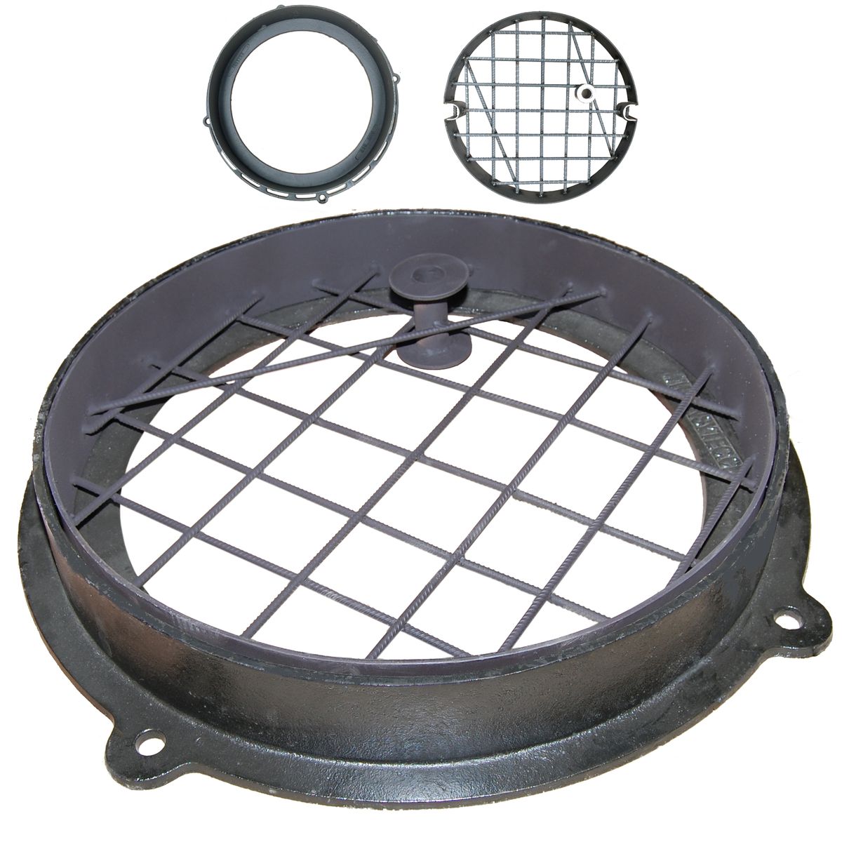 GENERICO - Kit Tapa y Anillo para alcantarillado con soporte hasta 25 toneladas