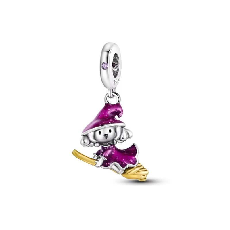 SILVER HEART - Charm Brujita Voladora en Plata Fina 925 SILVER HEART