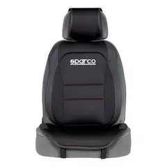 SPARCO - Funda Cubre Asiento Auto Individual Negro Universal