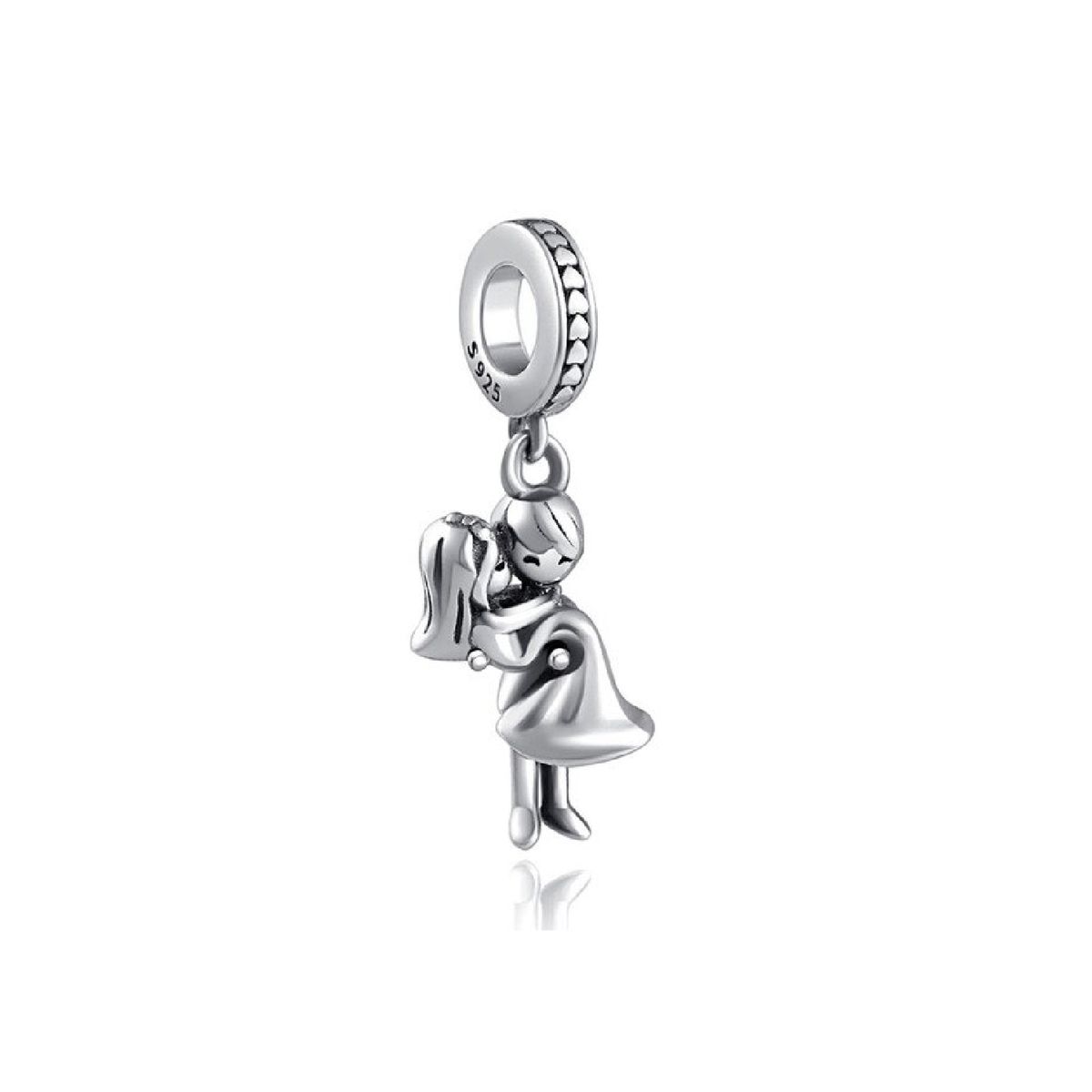 SILVER HEART - Charm Pareja de Novios Felices en Plata Fina 925 SILVER HEART