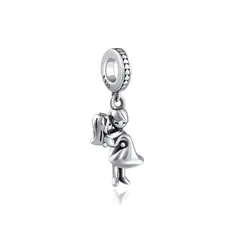 SILVER HEART - Charm Pareja de Novios Felices en Plata Fina 925