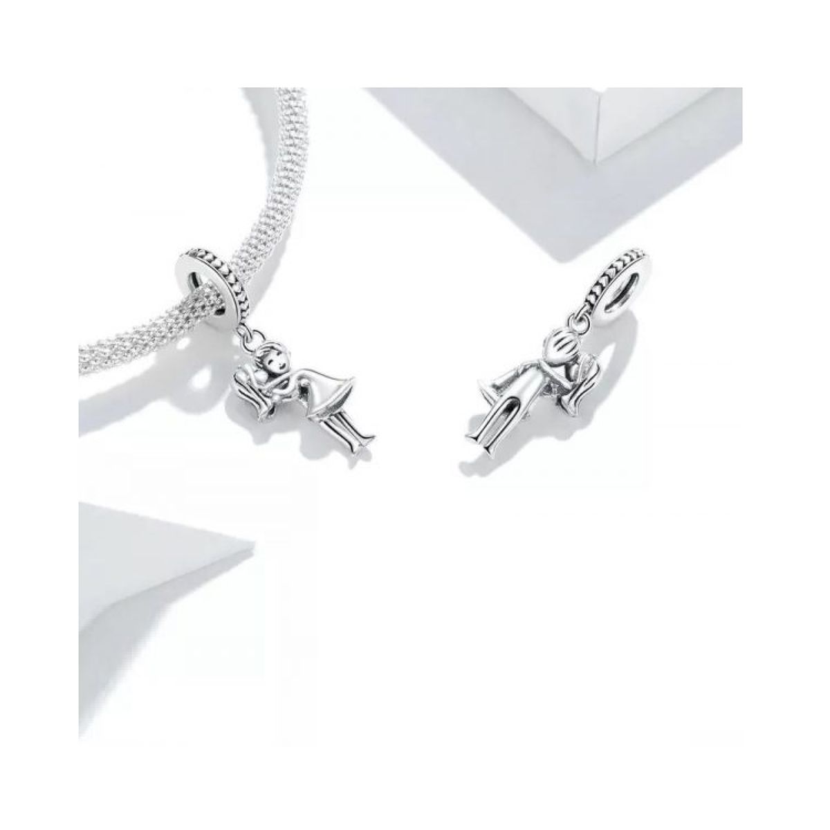 SILVER HEART - Charm Pareja de Novios Felices en Plata Fina 925 SILVER HEART