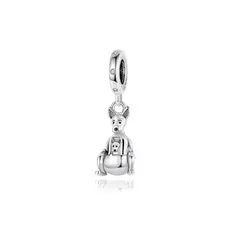 SILVER HEART - Charm Canguro y su Bebé en Plata Fina 925