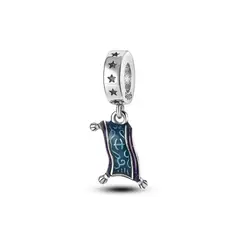 SILVER HEART - Charm Alfombra Mágica Voladora en Plata Fina 925