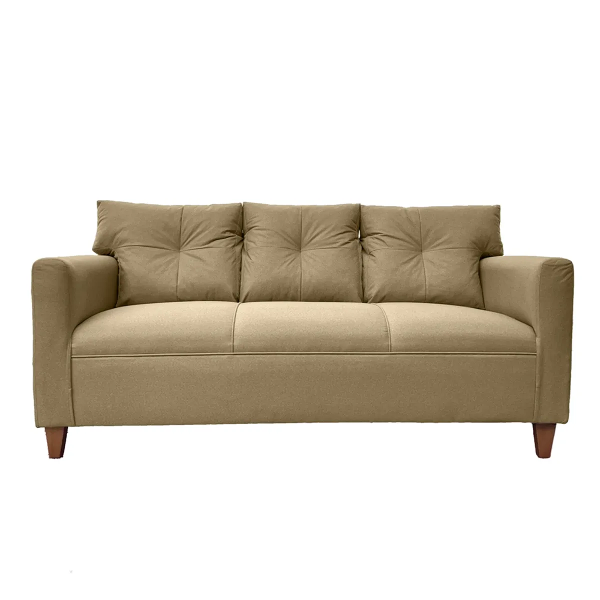 SOFAS HOME - SOFA MATEO CHENILLE BEIGE PATA MADERA 3C