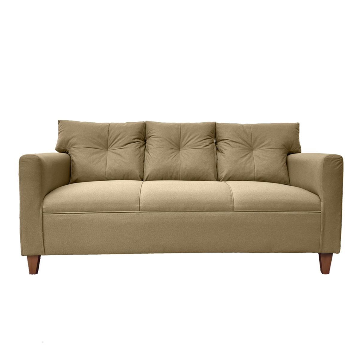 SOFAS HOME - SOFA MATEO CHENILLE BEIGE PATA MADERA 3C