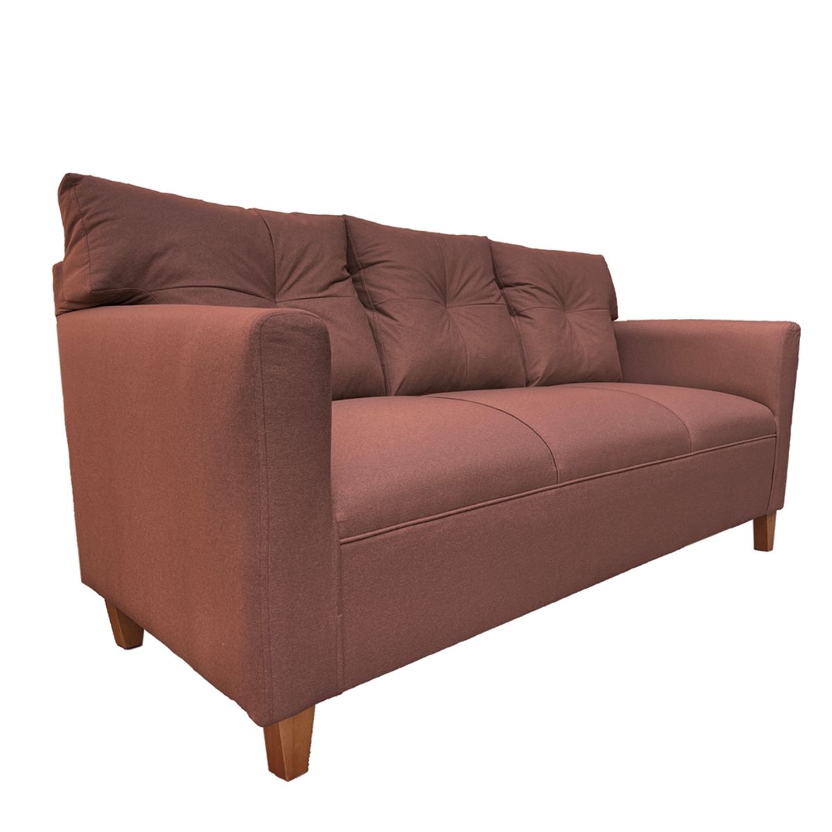 SOFAS HOME - SOFA MATEO CHENILLE CAFE PATA MADERA 3C