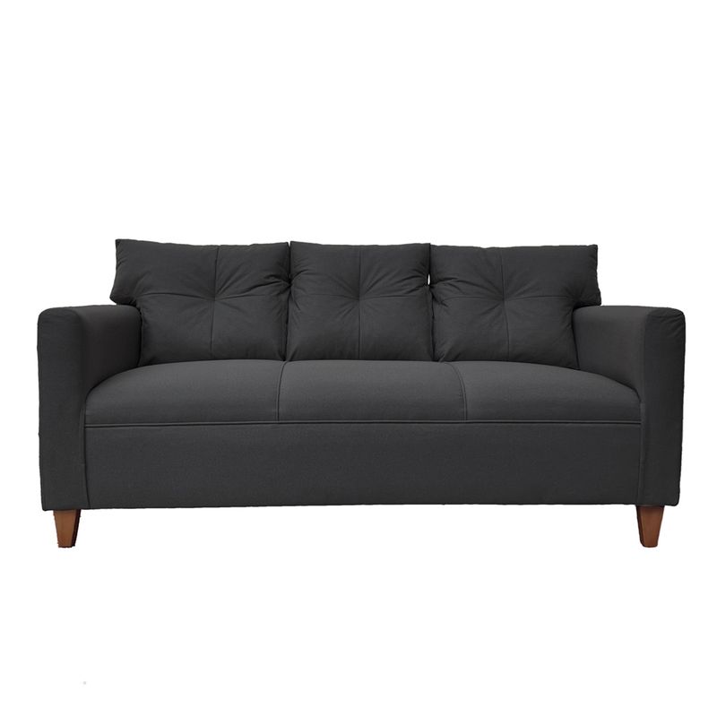SOFAS HOME - SOFA MATEO CHENILLE GRAFITO PATA MADERA 3C
