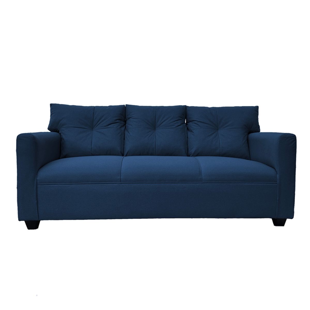 SOFAS HOME - SOFA MATEO CHENILLE AZUL PATA PLASTICA 3C