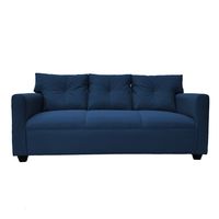SOFA MATEO CHENILLE AZUL PATA PLASTICA 3C