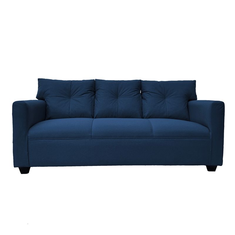 SOFAS HOME - SOFA MATEO CHENILLE AZUL PATA PLASTICA 3C